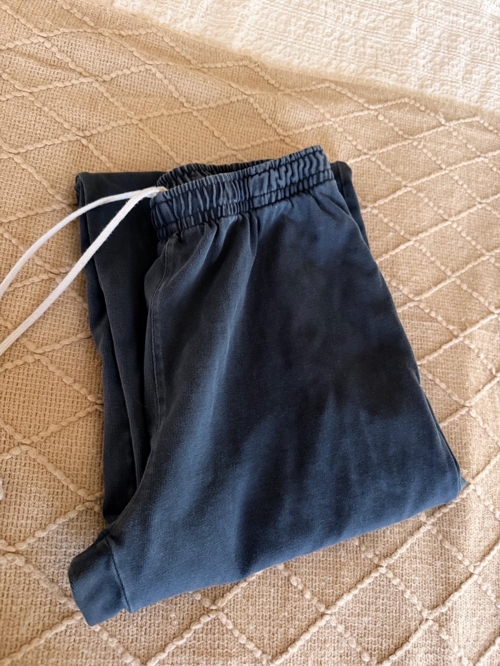 Brandy Melville Navy Drawstring wide leg sweatpants